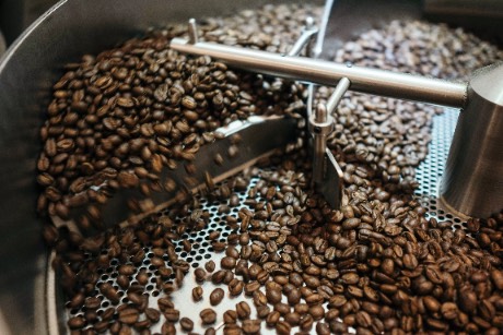 Coffee beans roasting