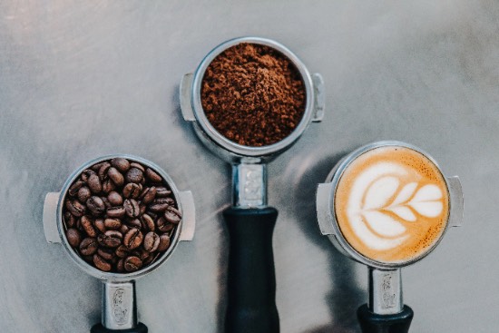 Espresso drinks with latte art